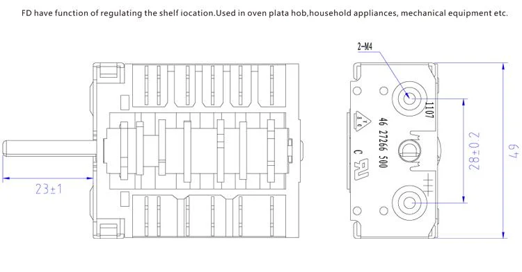 Hot Sell Multi-Position Rotary Oven Switch Section Switch