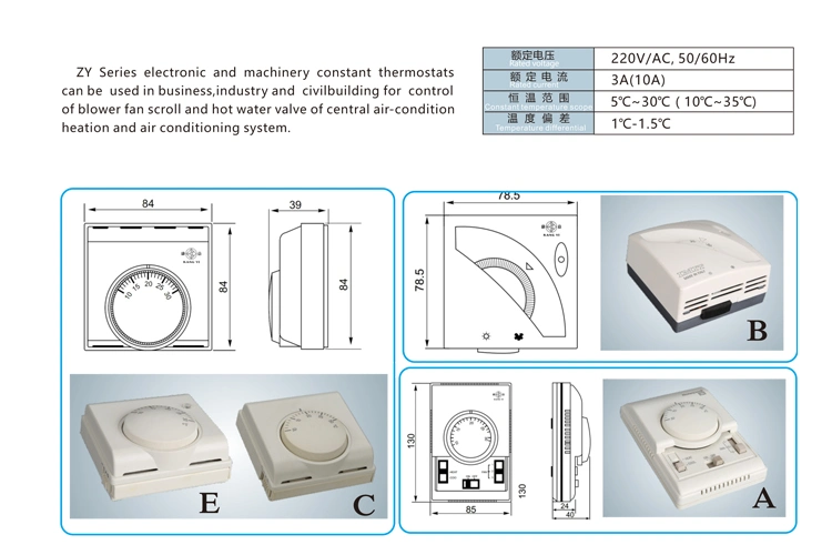 220V Mechanical Gas Boiler Heating Thermostat for Gas Boiler Temperature Controller Thermoregulator Room Warm