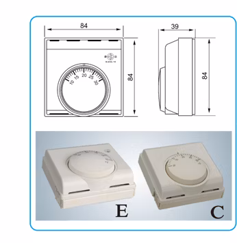 가스 보일러 온도 컨트롤러 온도 조절기 룸용 220V 기계식 가스 보일러 난방 온도 조절기